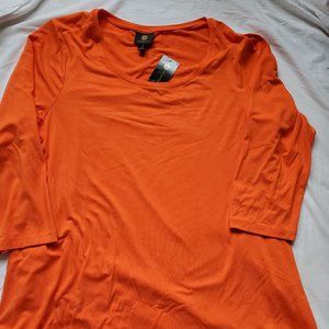 JM Collection 3/4th sleeve tee sx 1X NWT